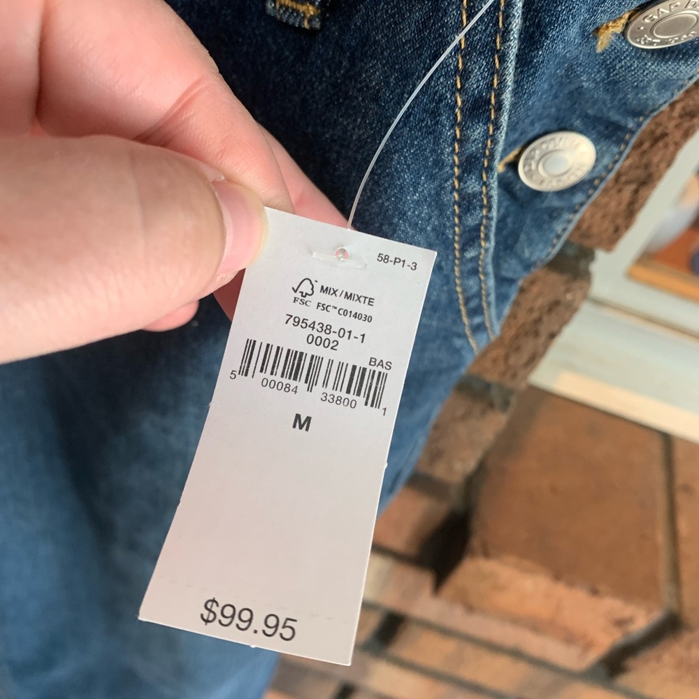 GAP Maternity Blue Denim Overalls - Picture 4 of 5
